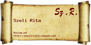 Szeli Rita névjegykártya