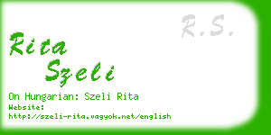 rita szeli business card